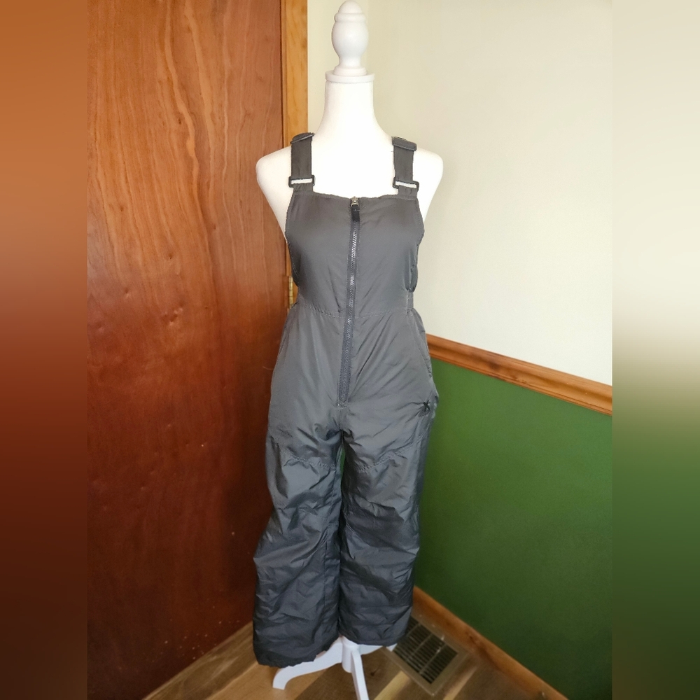 Gray Insulated Snow Bib Overalls